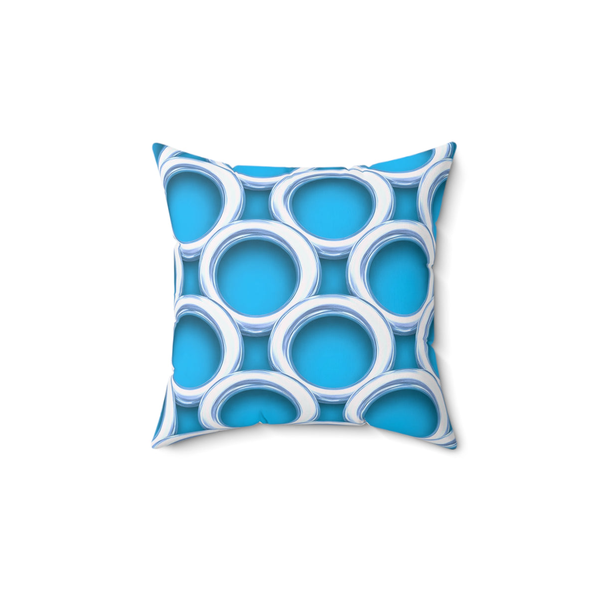 Big Gold Ring Weave Faux Suede Cushion – Ice Jewel