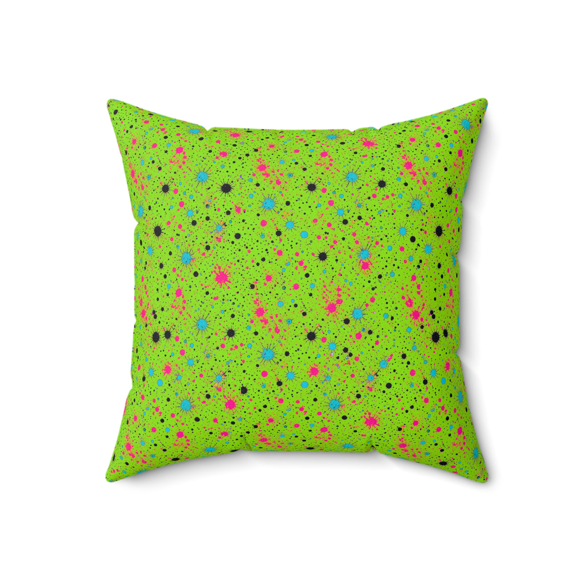 Pink Spray Field Faux Suede Cushion – Tropical Punch