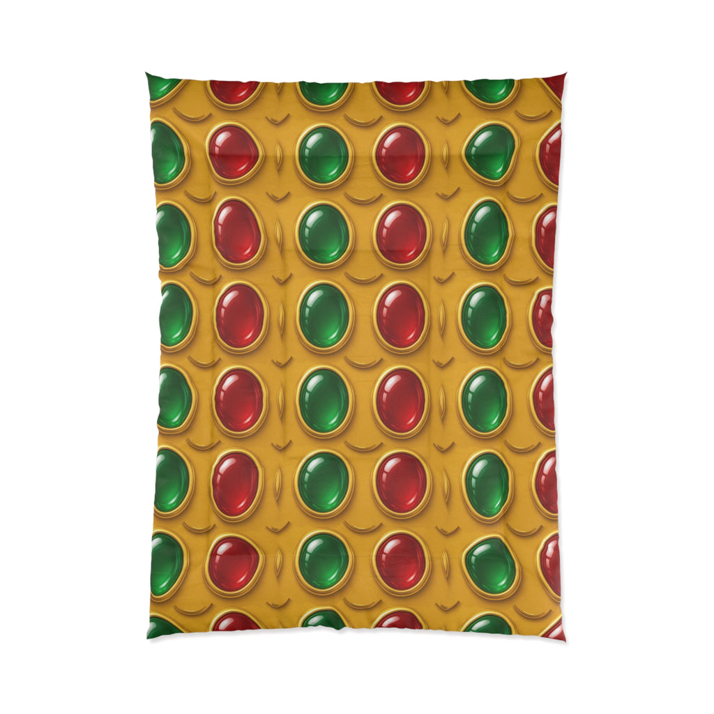 Grand Gold Cabochon Frames II Comforter – Cabochon Geometric Pattern