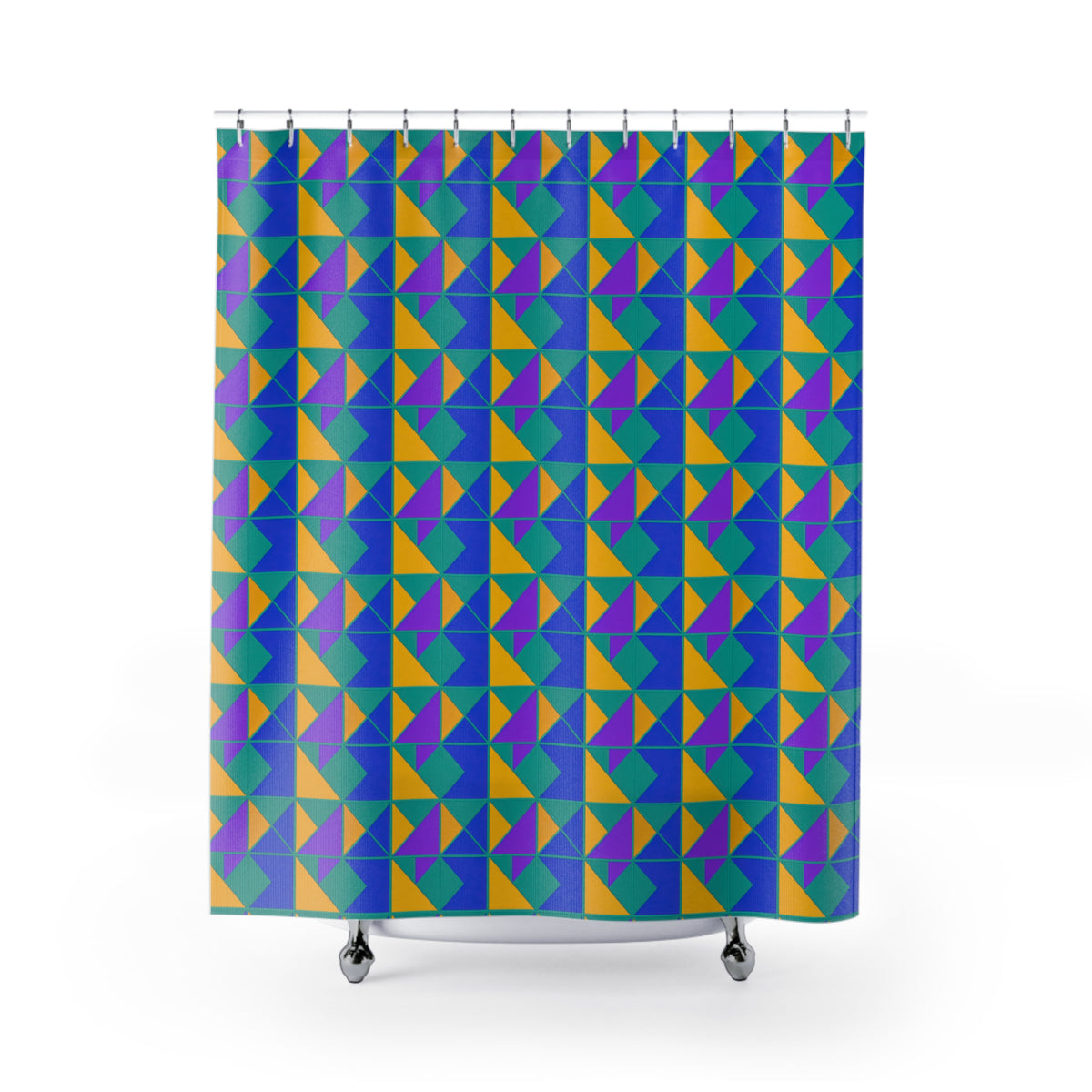 Jewel Block Quilt Shower Curtain – Peacock Jewel