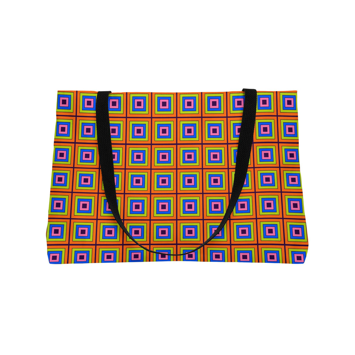 Concentric Square Pop Weekender Tote Bag – Op-Art Pattern