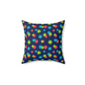 Dye Drop Spread Faux Suede Cushion – Tie-Dye Pattern
