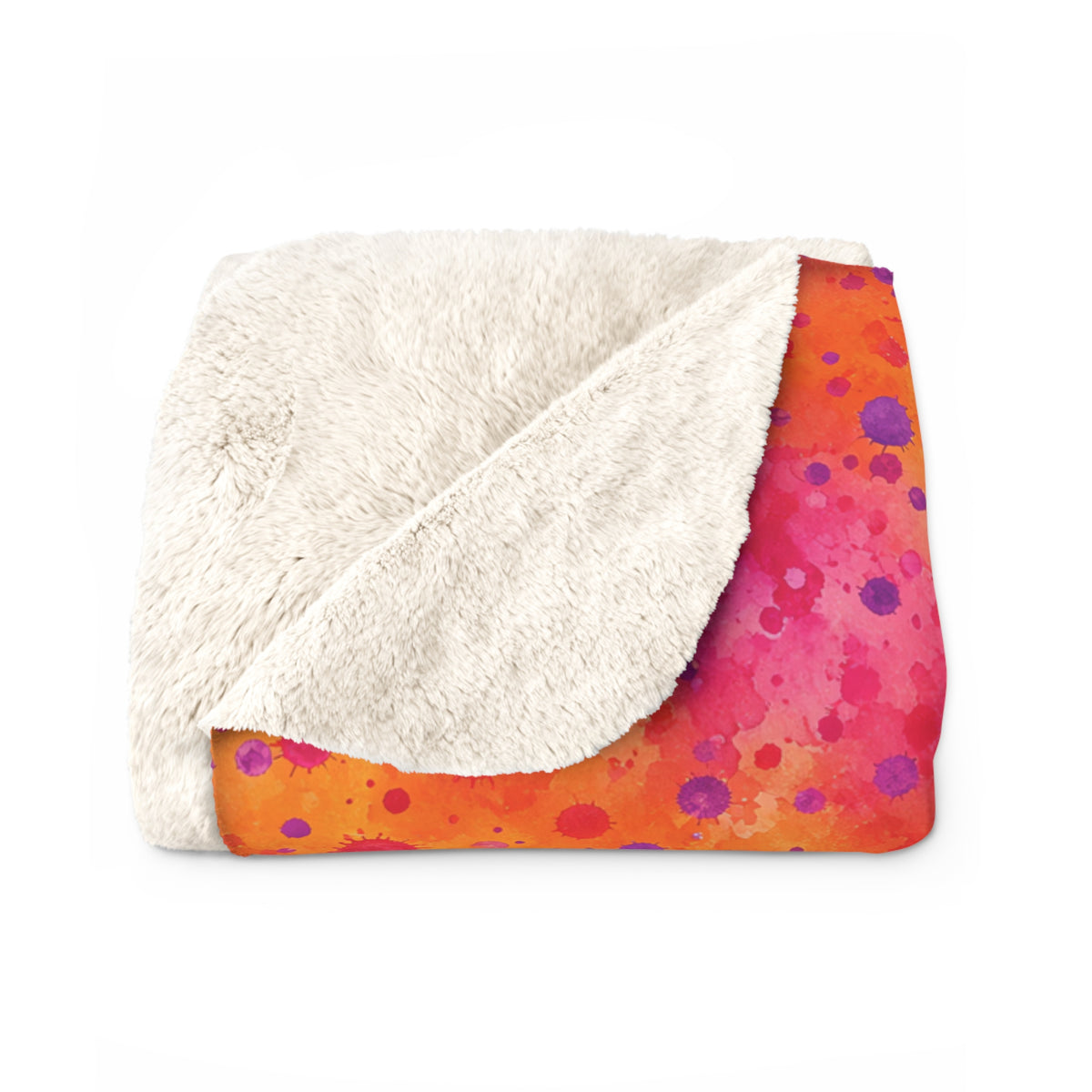 Pigment Dot Bleeds Sherpa Fleece Blanket – Watercolour Bleed Pattern