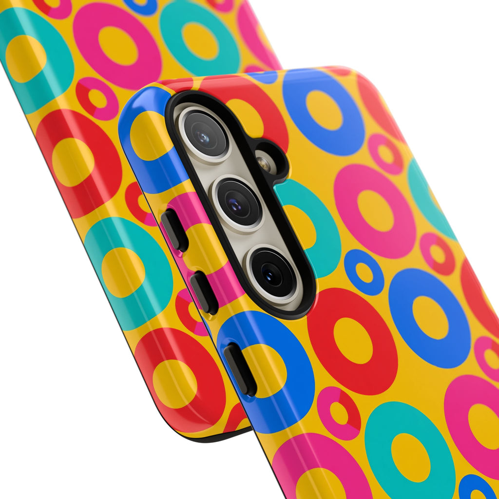 Big Ring Blocks Tough Phone Case – Geometric Blocks Pattern