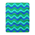 Wide Wave Interference Sherpa Fleece Blanket – Ocean Jewel