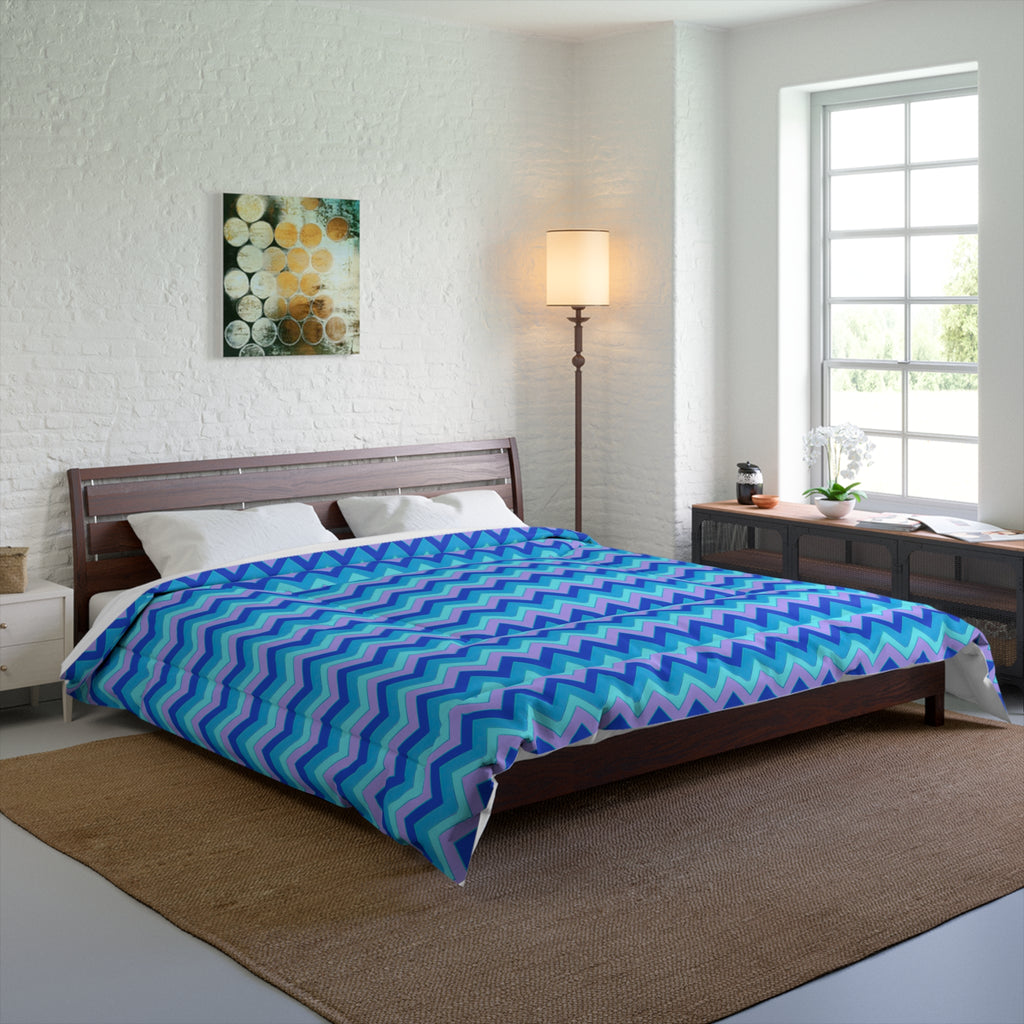 Jewel Chevron Bands Comforter – Ice Jewel