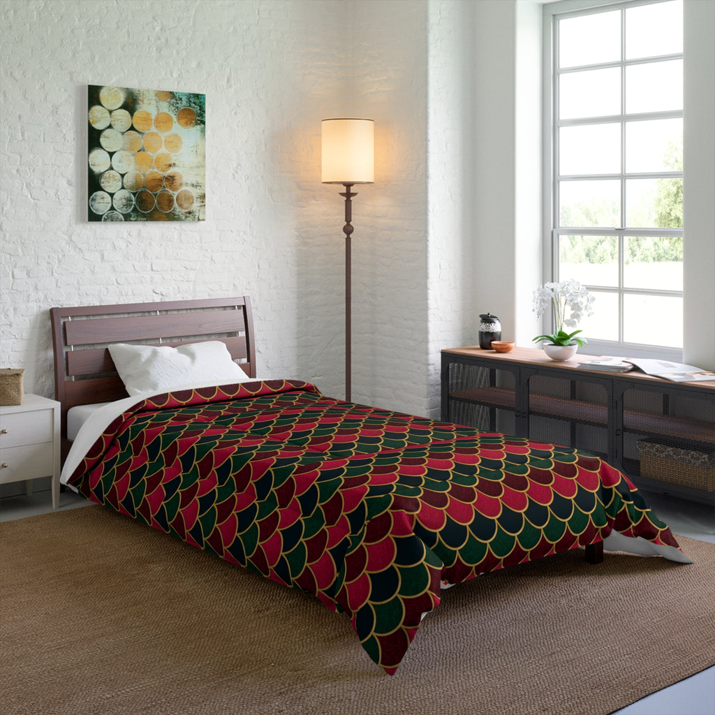 Jewel Scales Comforter – Art Deco Pattern