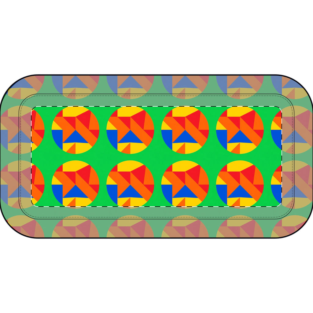 Broken Circle Planes Pencil Case – Cubist Abstract Pattern