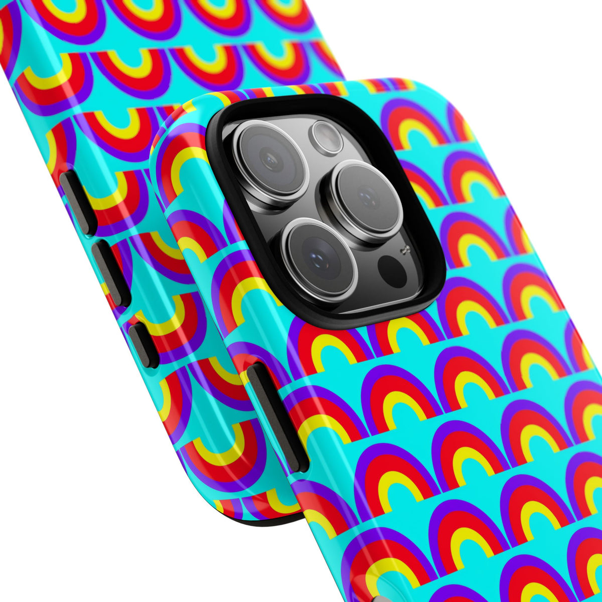 Chromatic Scallop Ripple Tough Phone Case – Op-Art Scallops Pattern