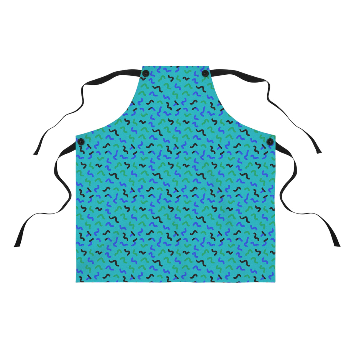 Squiggle Strokes Apron – Peacock Jewel