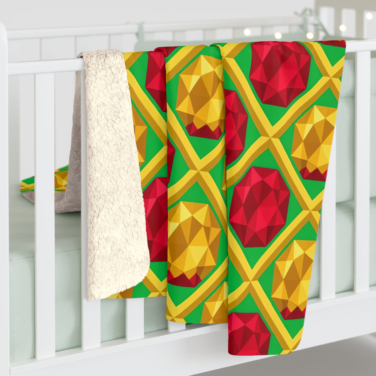 Giant Prism Diamond Lattice Sherpa Fleece Blanket – Diamond Lattice Pattern