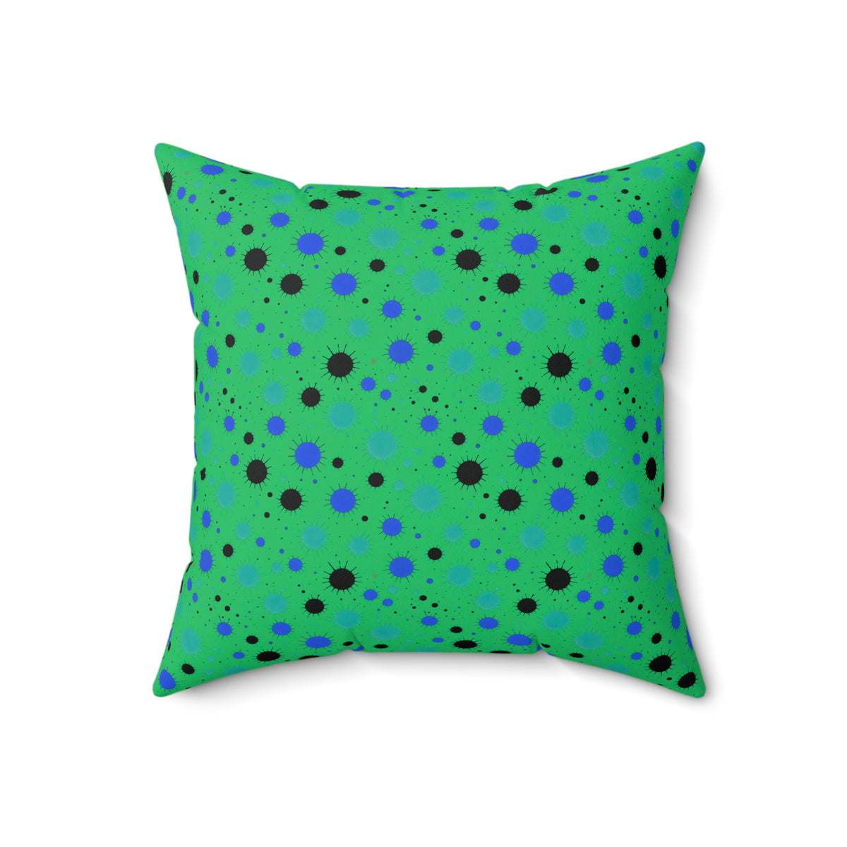Blot Burst Faux Suede Cushion – Ocean Jewel