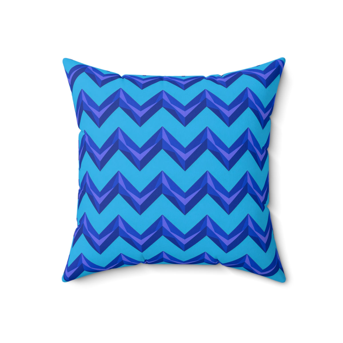 Broad Cut-Gem Chevrons Faux Suede Cushion – Ice Jewel