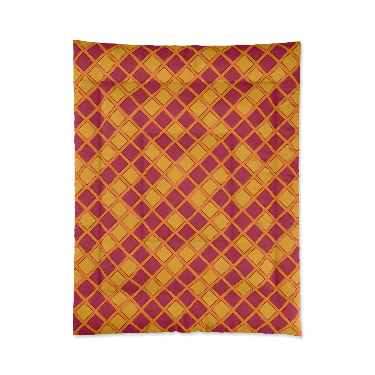 Harlequin Gold Grid Comforter – Cranberry Spice