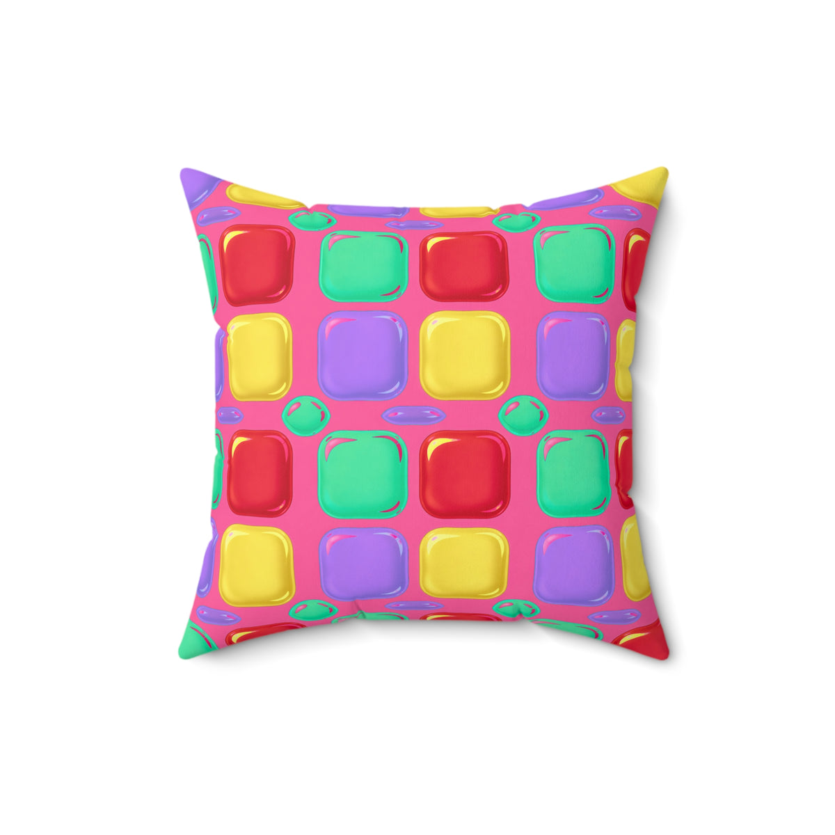 Giant Puffy Glass Cushions Faux Suede Cushion – Candy Christmas