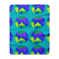 Broken Circle Planes Sherpa Fleece Blanket – Peacock Jewel