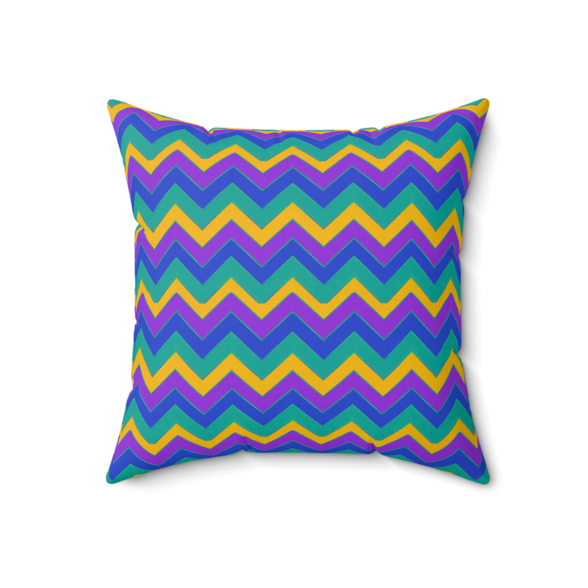 Jewel Chevron Bands Faux Suede Cushion – Peacock Jewel