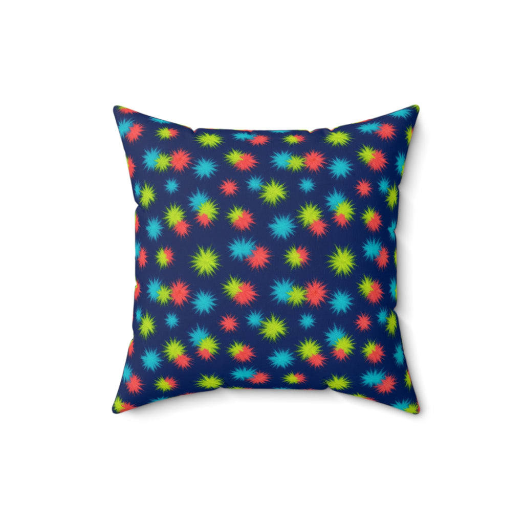 Dye Drop Spread Faux Suede Cushion – Tie-Dye Pattern
