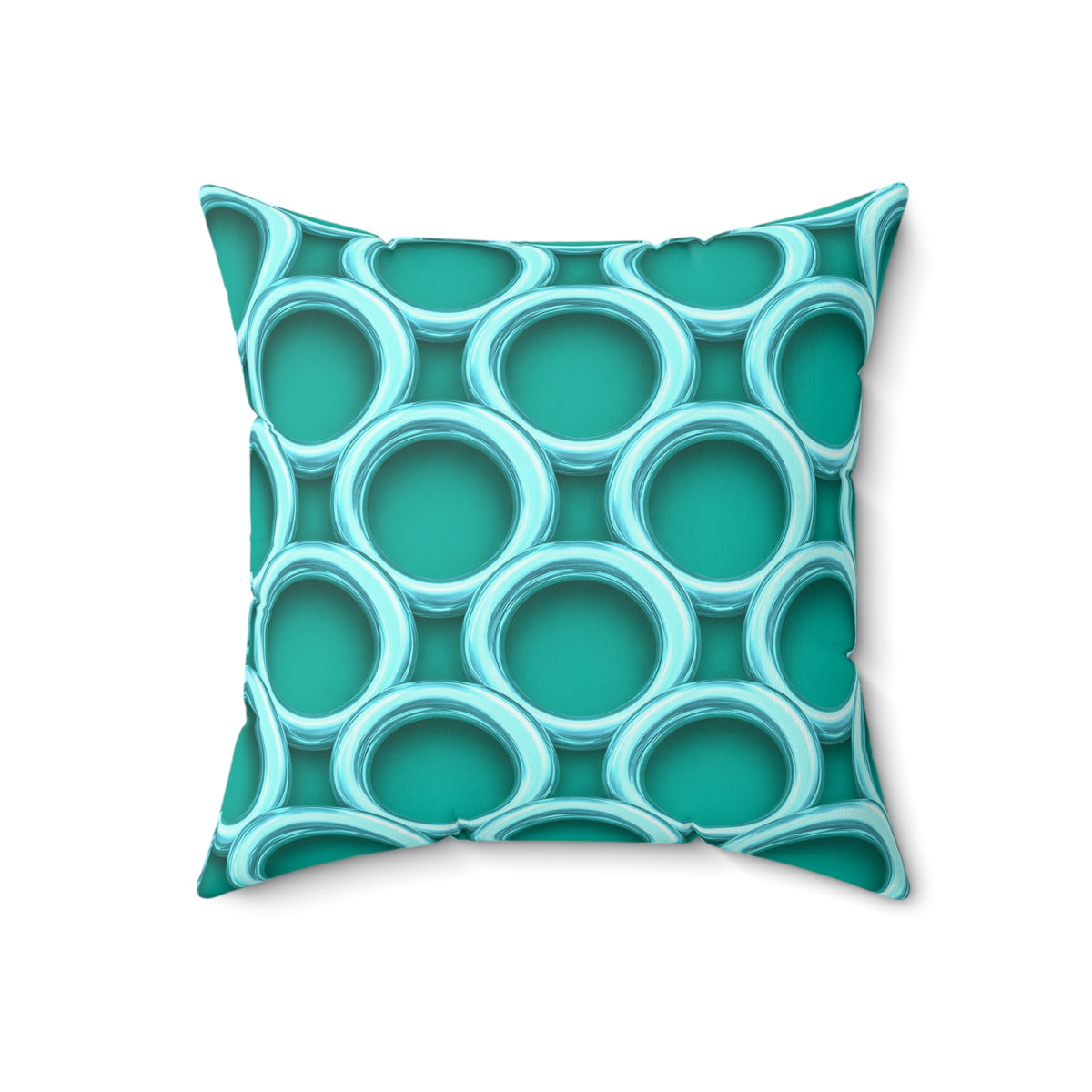 Big Gold Ring Weave Faux Suede Cushion – Peacock Jewel