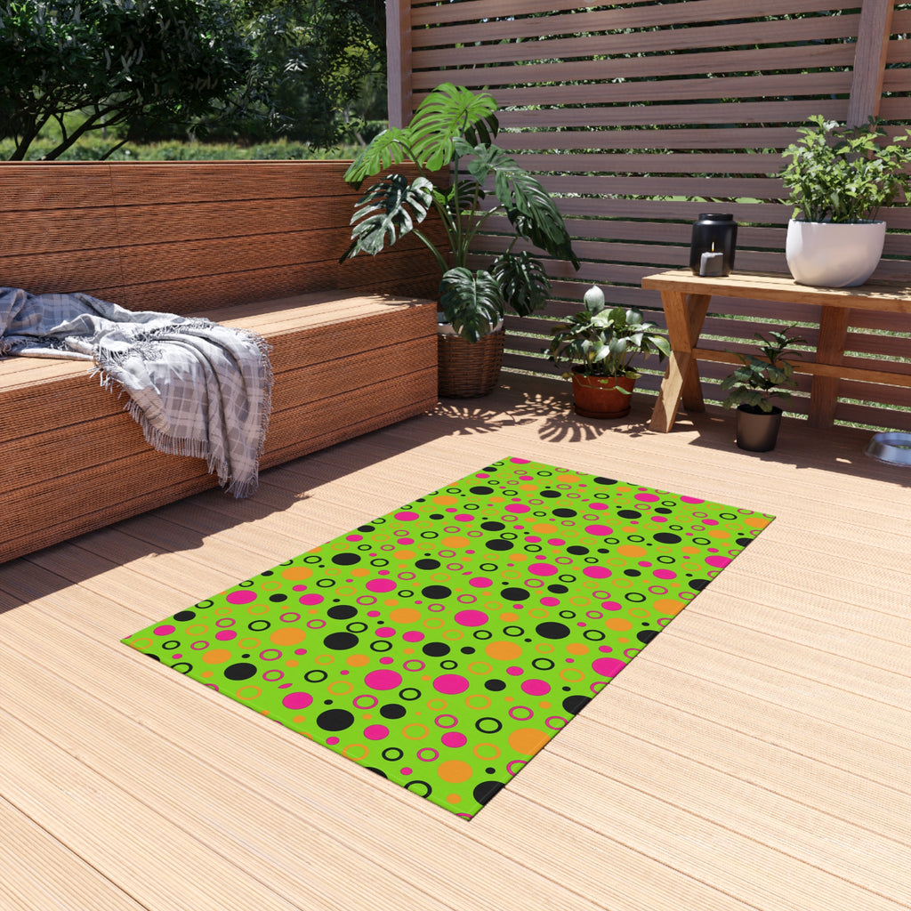 Bubble Outlines Outdoor Rug – Tropical Punch