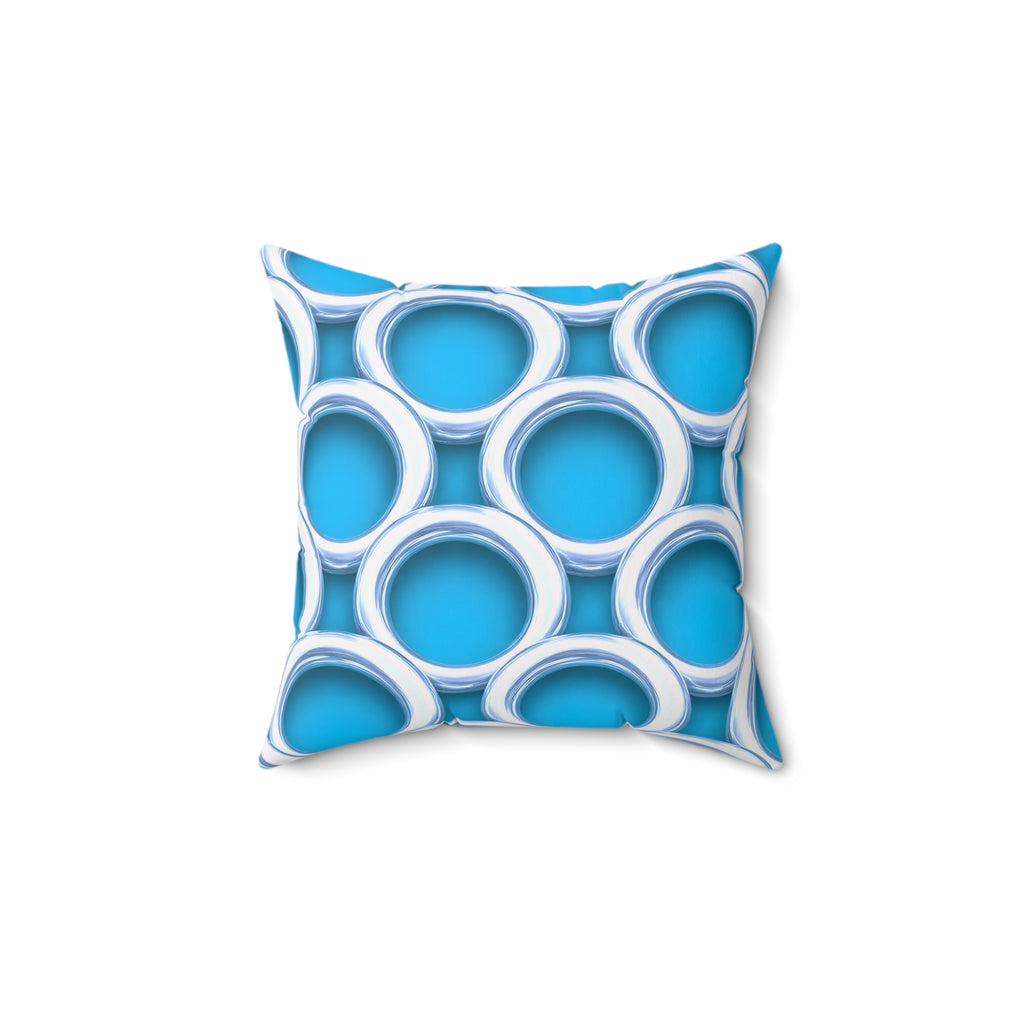 Big Gold Ring Weave Faux Suede Cushion – Ice Jewel