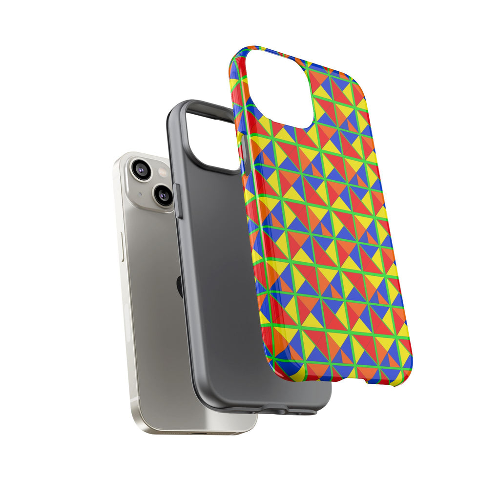 Split Square Fiesta Tough Phone Case – Cubist Geometric Pattern
