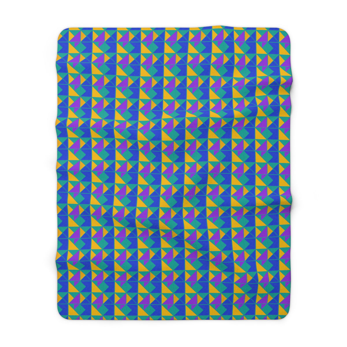 Jewel Block Quilt Sherpa Fleece Blanket – Peacock Jewel