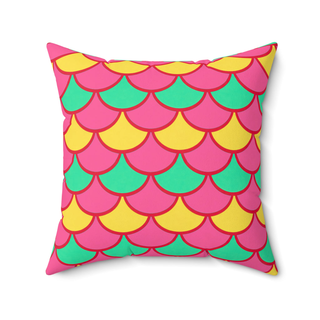 Big Jewel Scales II Faux Suede Cushion – Candy Christmas