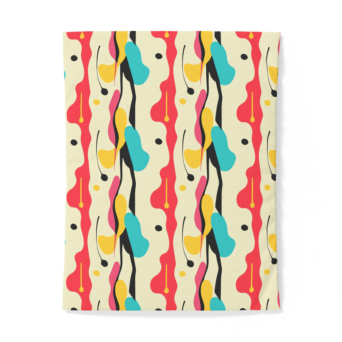 Cut-Out Blobs Cotton Duvet Cover – Mid-Century Cut-Out Pattern