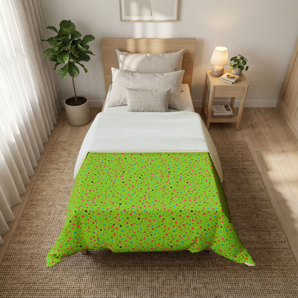 Confetti Spatter Cotton Duvet Cover – Tropical Punch