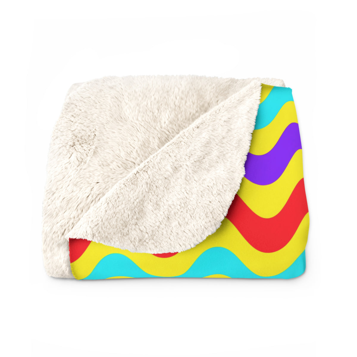 Big Ripple Chevrons Sherpa Fleece Blanket – Op-Art Chevron Pattern