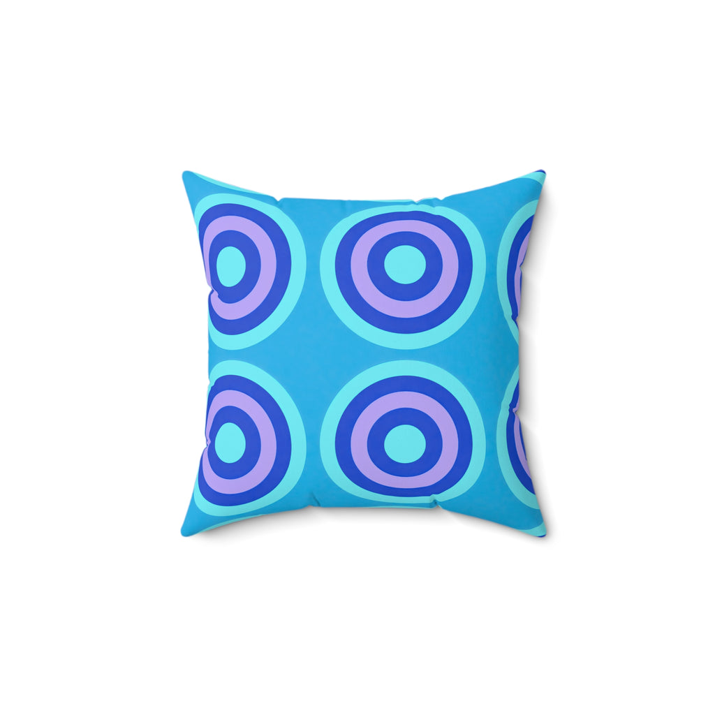 Mega Ring Grid Faux Suede Cushion – Ice Jewel