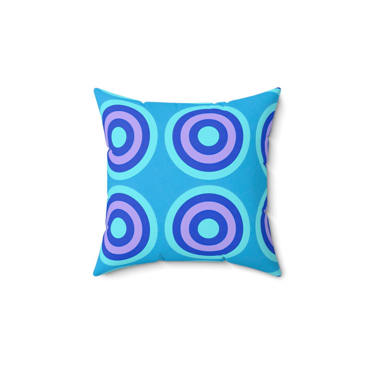 Mega Ring Grid Faux Suede Cushion – Ice Jewel