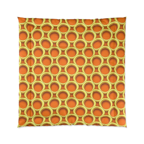 Big Gold Ring Weave Comforter – Hot Citrus Festive