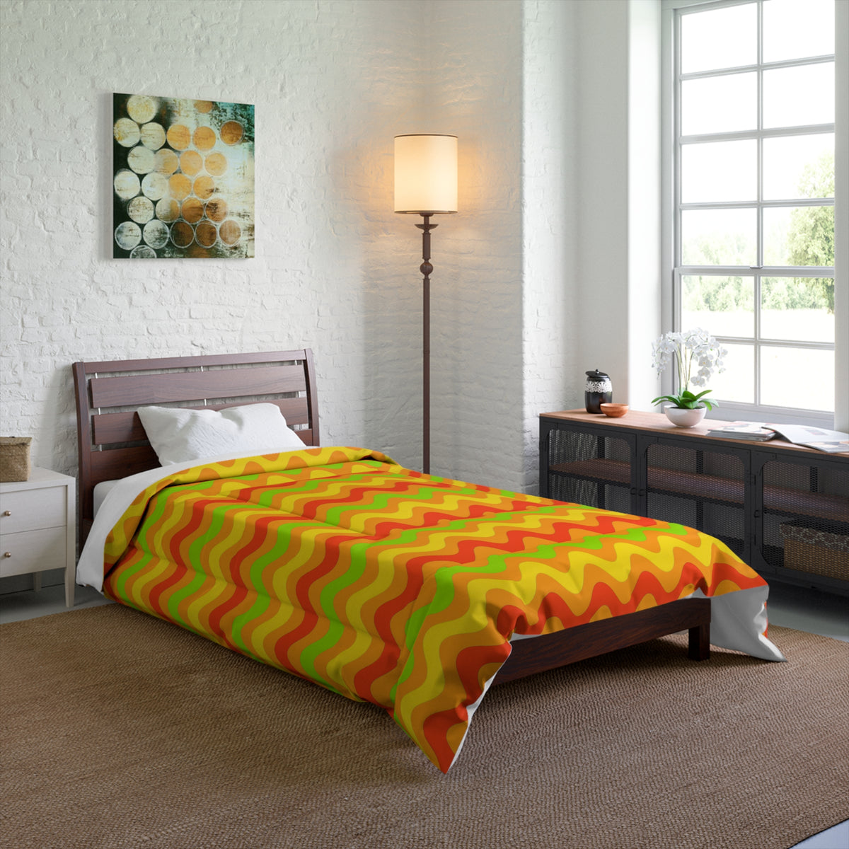 Big Ripple Chevrons Comforter – Hot Citrus