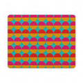 Half-Moon Stack Vegan Leather Mouse Mat – Geometric Blocks Pattern