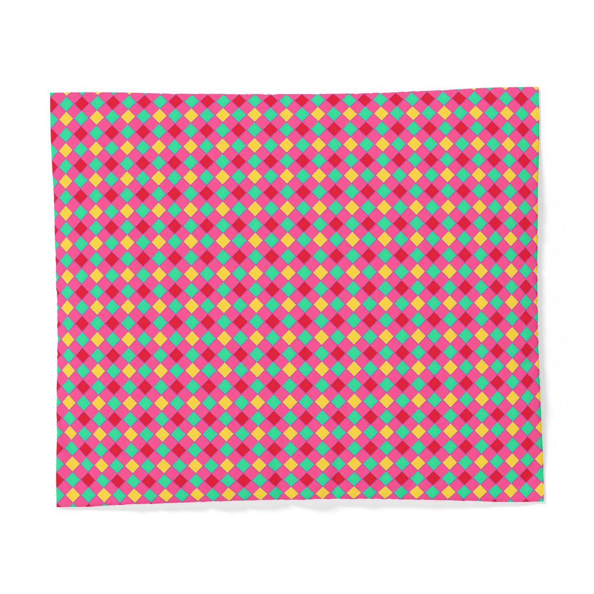 Jewel Harlequin Check Cotton Duvet Cover – Candy Christmas