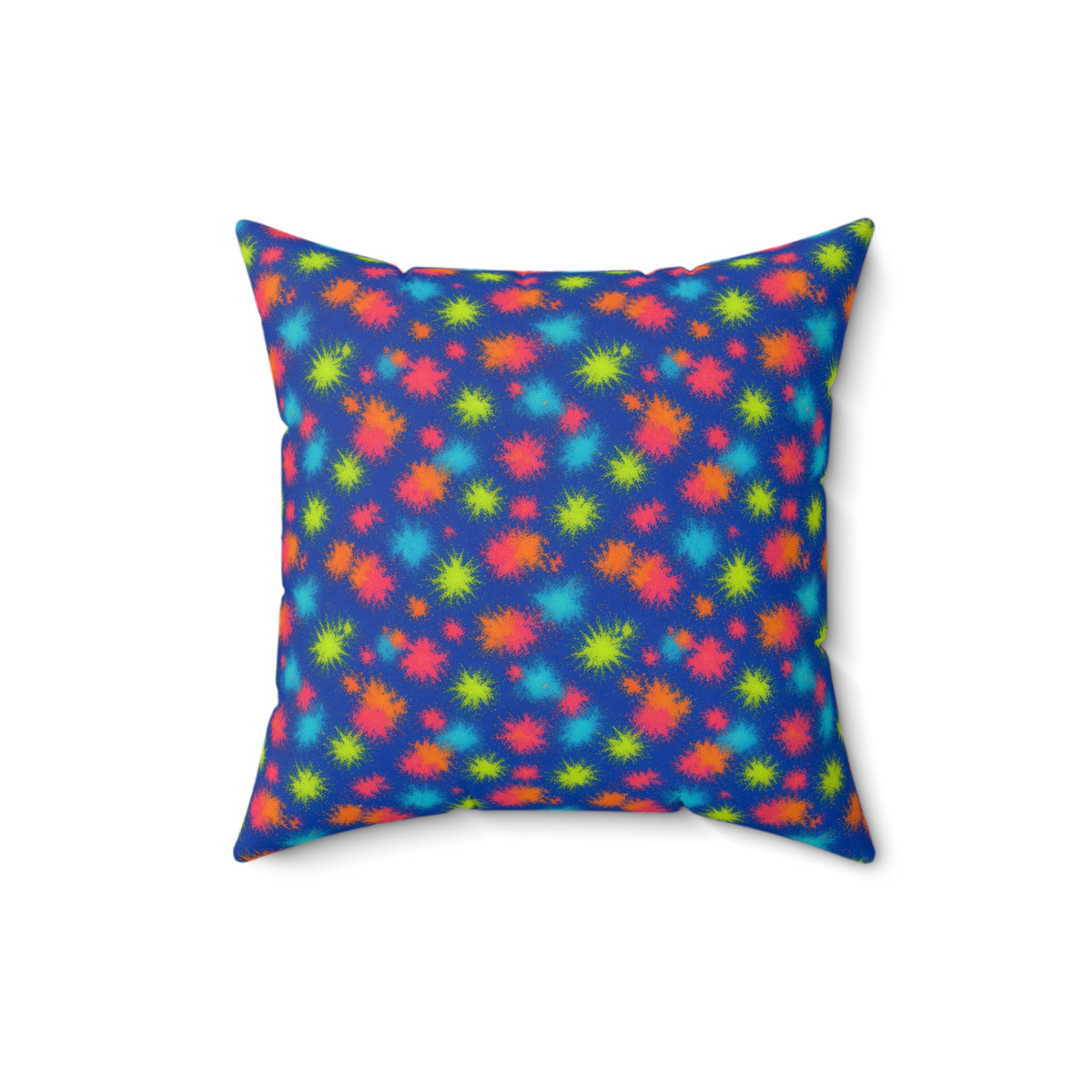 Speckle Bleed Faux Suede Cushion – Ice Dye Pattern