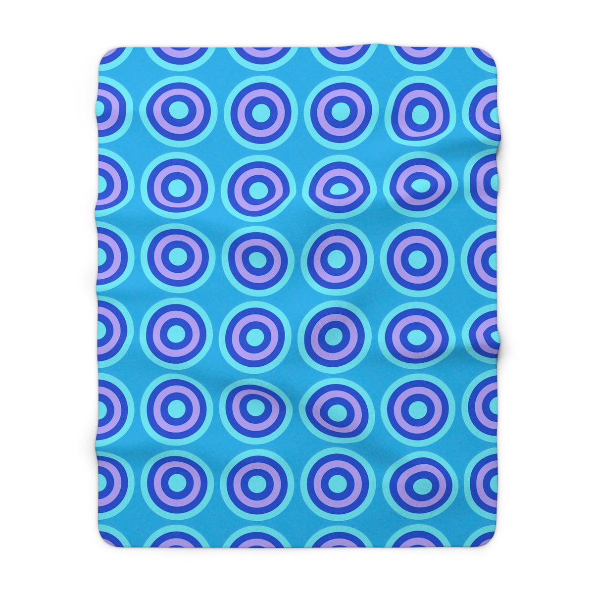 Mega Ring Grid Sherpa Fleece Blanket – Ice Jewel