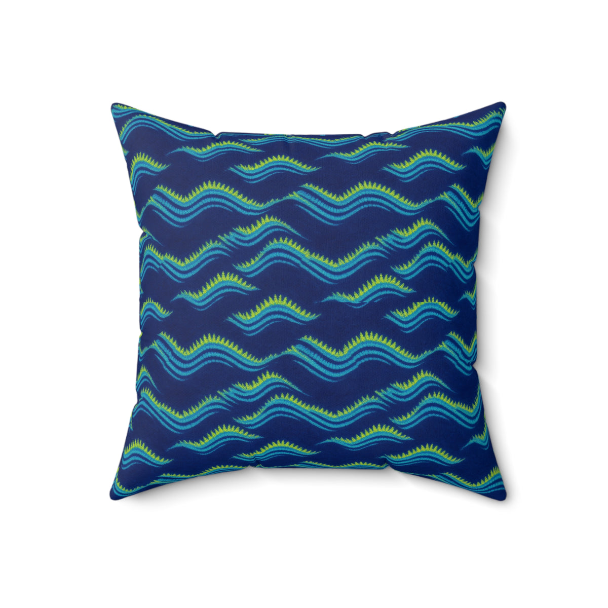 Pleat Wave Dye Faux Suede Cushion – Shibori Dye Pattern