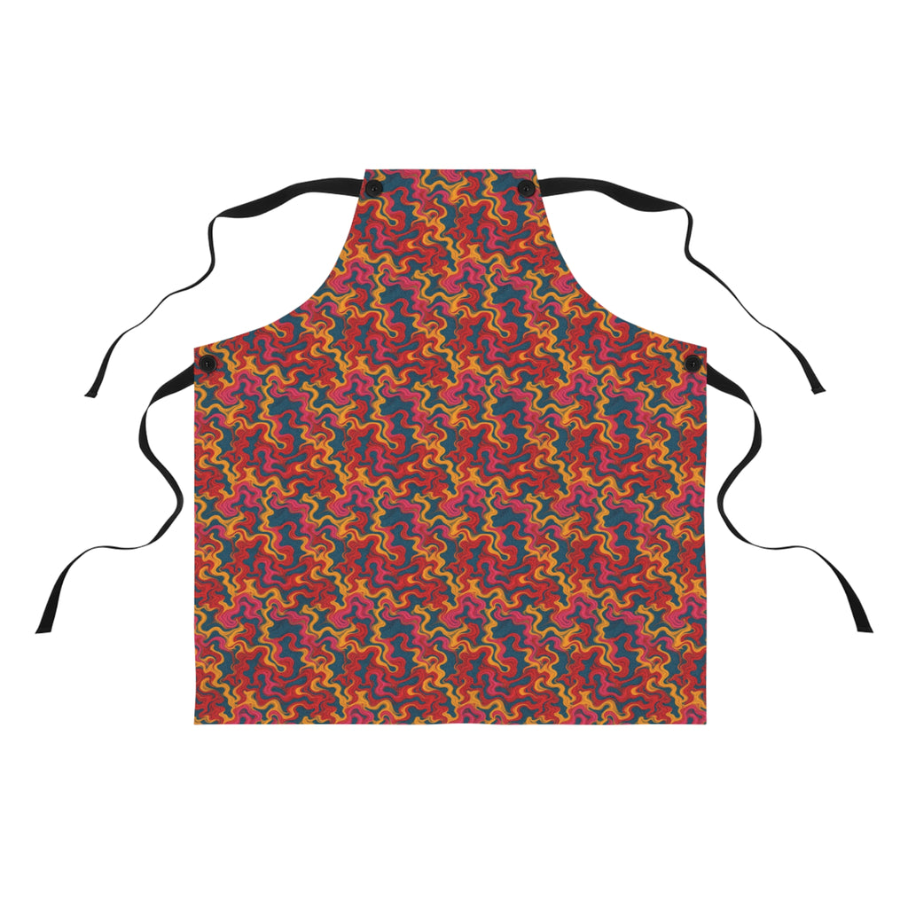 Ripple Thread Drift Apron – Suminagashi Pattern