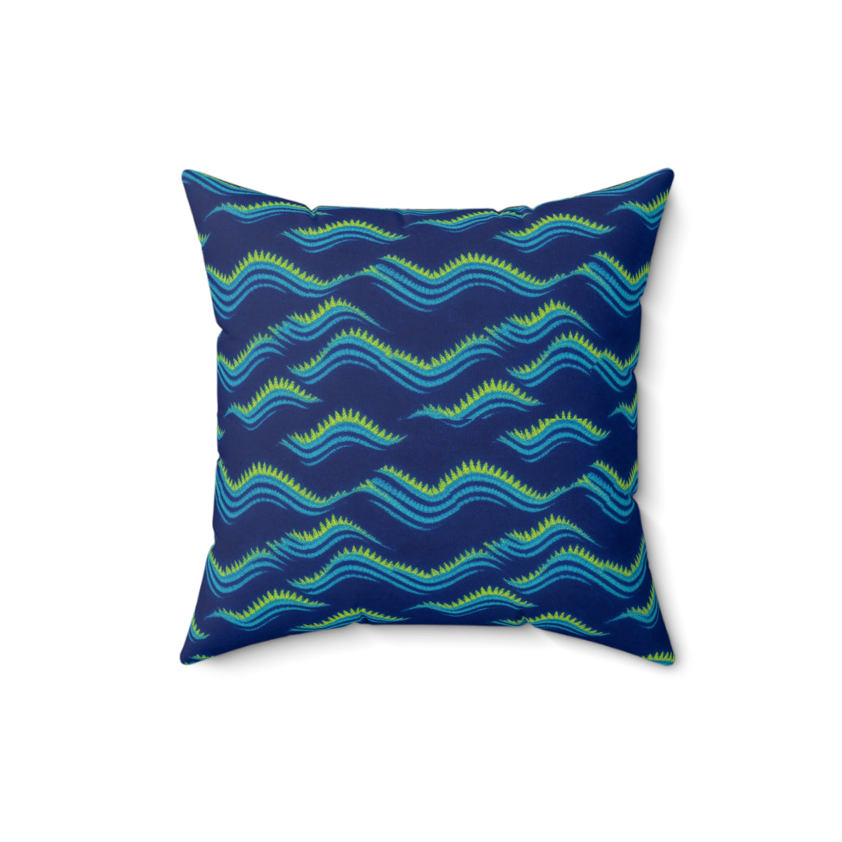 Pleat Wave Dye Faux Suede Cushion – Shibori Dye Pattern