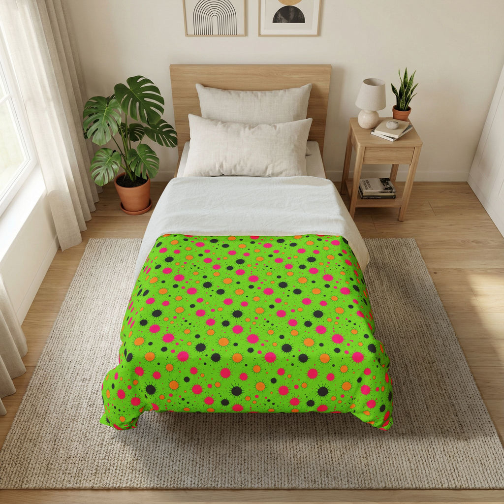 Blot Burst Cotton Duvet Cover – Tropical Punch