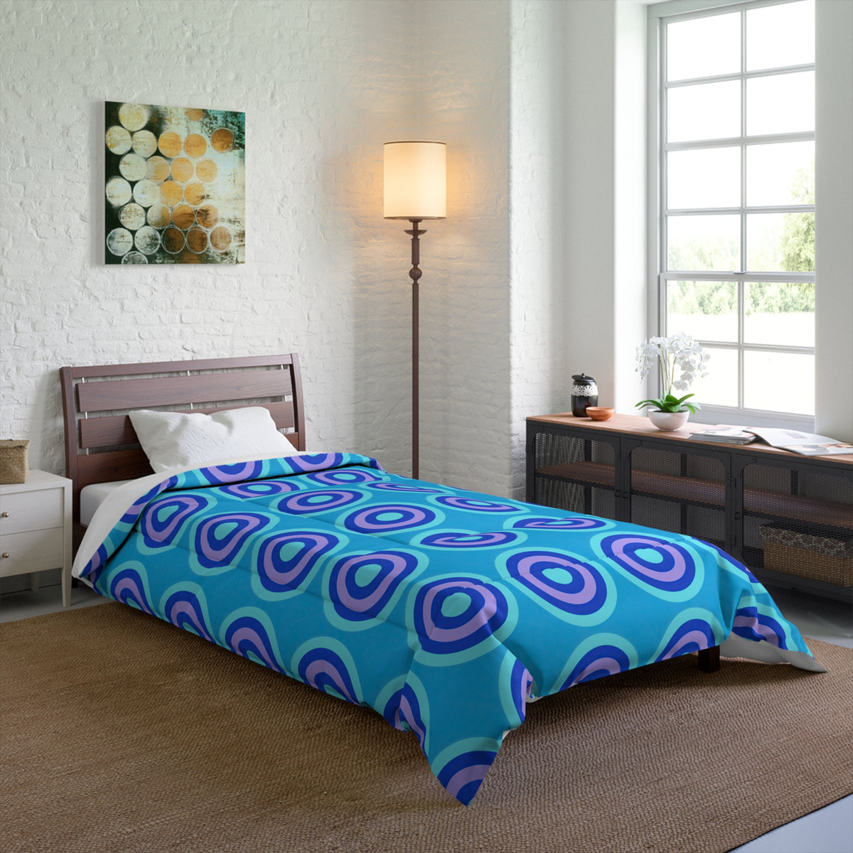 Mega Ring Grid Comforter – Ice Jewel