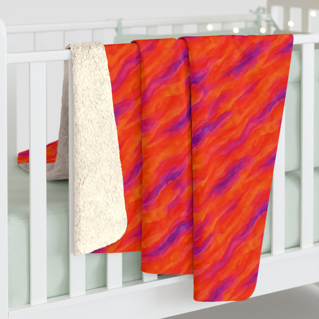 Wash Ribbon Drift Sherpa Fleece Blanket – Ombre Wash Pattern
