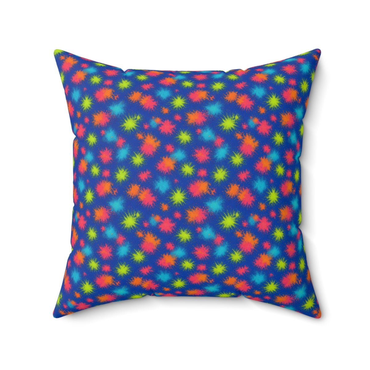 Speckle Bleed Faux Suede Cushion – Ice Dye Pattern