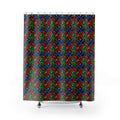 Jewel Prism Weave Shower Curtain – Kaleidoscopic Pattern