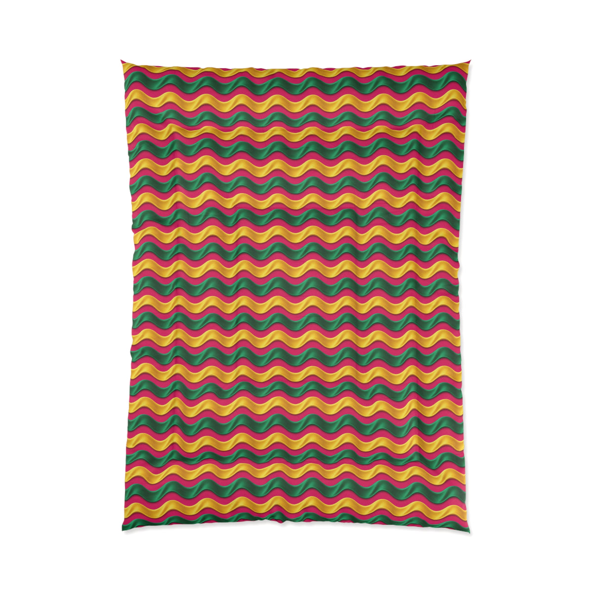 Satin Wave Bands Comforter – Ribbon Waves Pattern