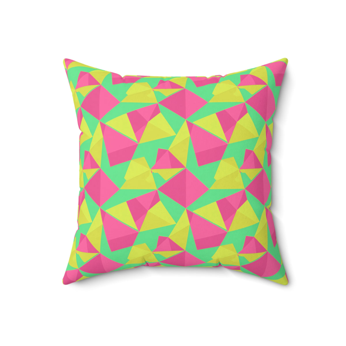 Faceted Gold Panels Faux Suede Cushion – Candy Christmas