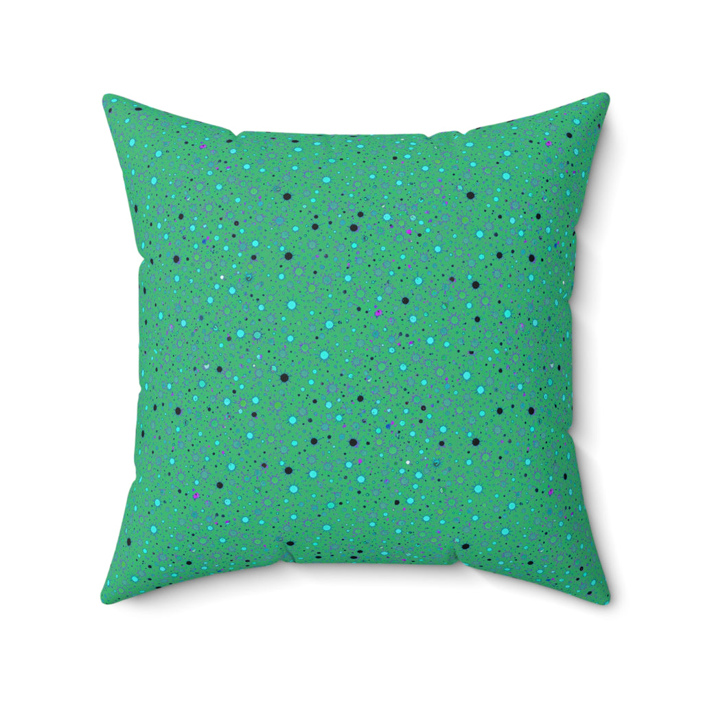 Confetti Spatter Faux Suede Cushion – Ocean Jewel